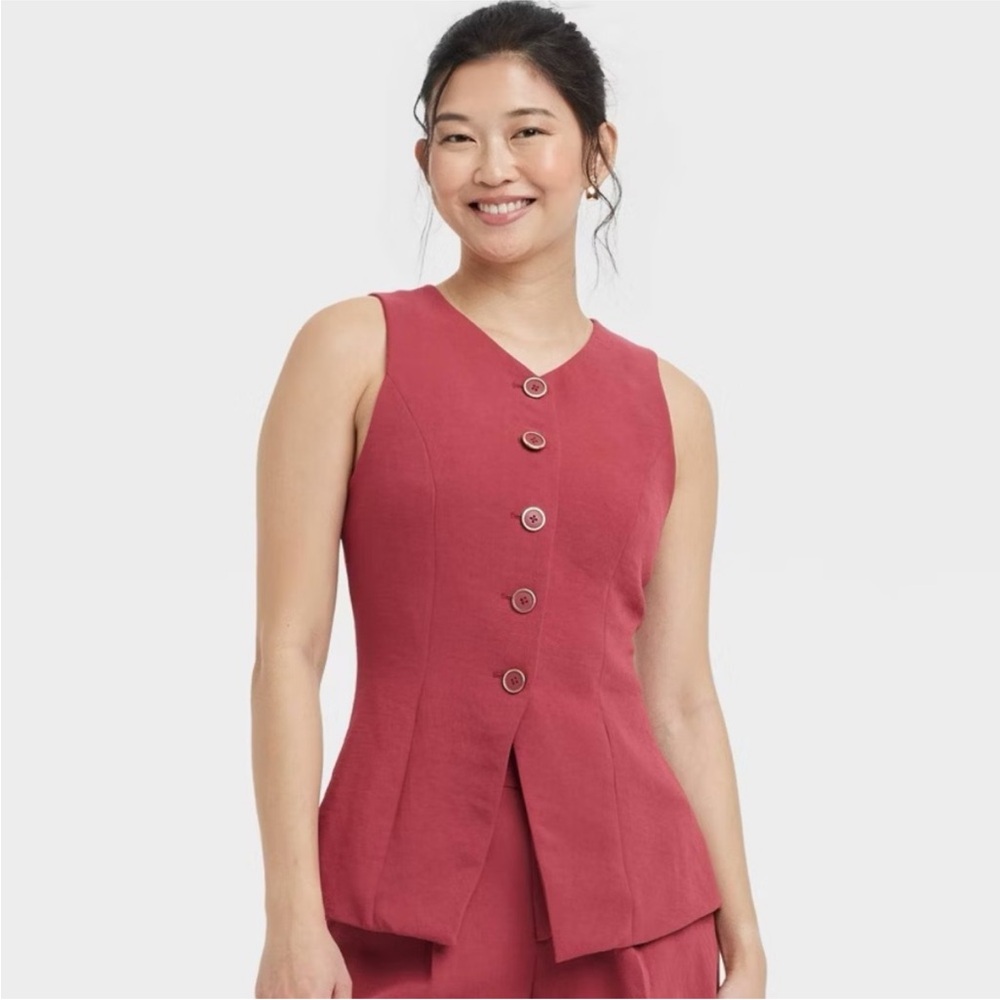 a new day Women's Red Sleeveless Vest